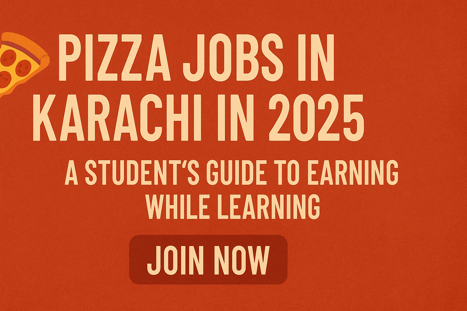 Pizza Jobs in Karachi
